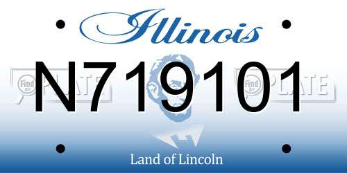 N719101 Illinois License Plate