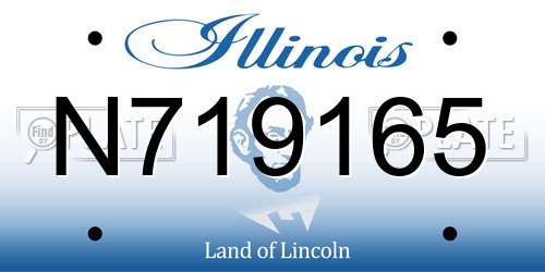 N719165 Illinois License Plate