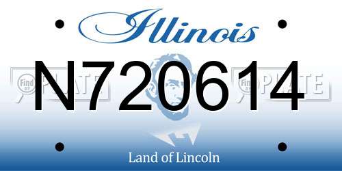 N720614 Illinois License Plate