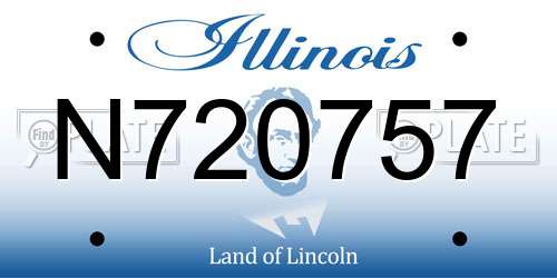 N720757 Illinois License Plate