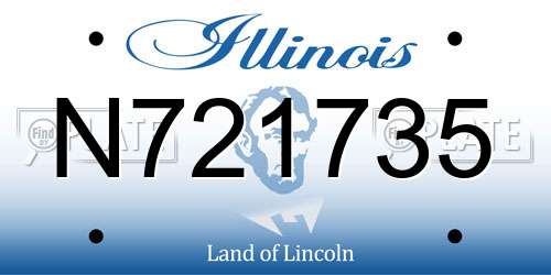 N721735 Illinois License Plate