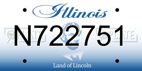 N722751 Illinois License Plate