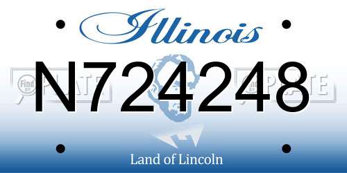 N724248 Illinois License Plate