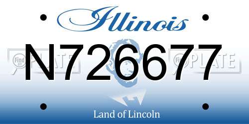N726677 Illinois License Plate