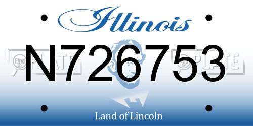N726753 Illinois License Plate