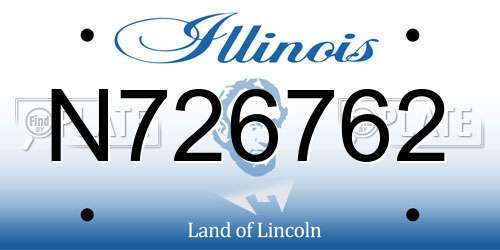 N726762 Illinois License Plate