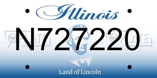 N727220 Illinois License Plate