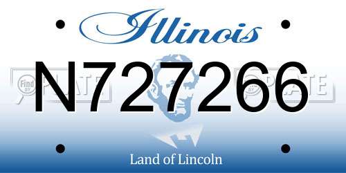 N727266 Illinois License Plate