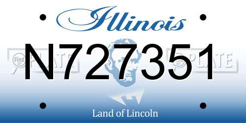 N727351 Illinois License Plate