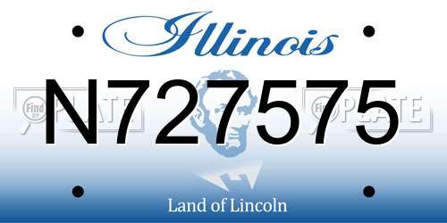N727575 Illinois License Plate
