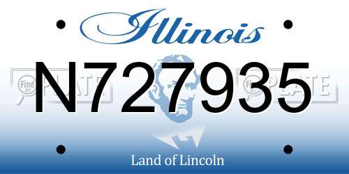 N727935 Illinois License Plate