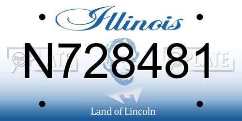N728481 Illinois License Plate