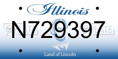N729397 Illinois License Plate