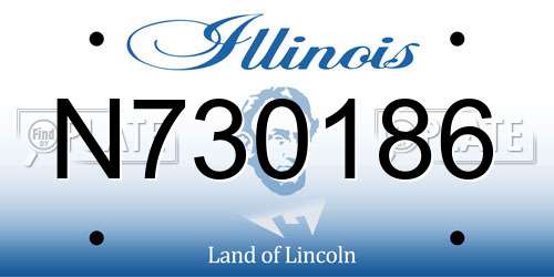 N730186 Illinois License Plate