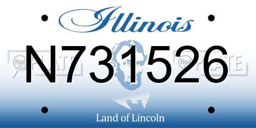 N731526 Illinois License Plate