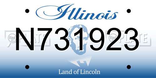 N731923 Illinois License Plate