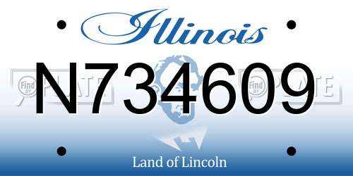 N734609 Illinois License Plate