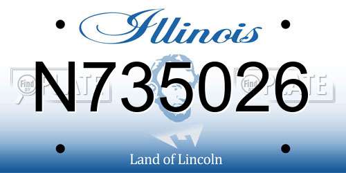 N735026 Illinois License Plate