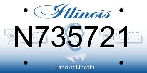 N735721 Illinois License Plate