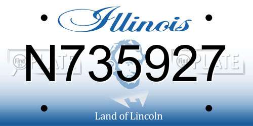 N735927 Illinois License Plate