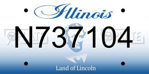 N737104 Illinois License Plate