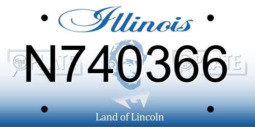 N740366 Illinois License Plate