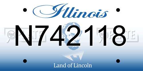 N742118 Illinois License Plate