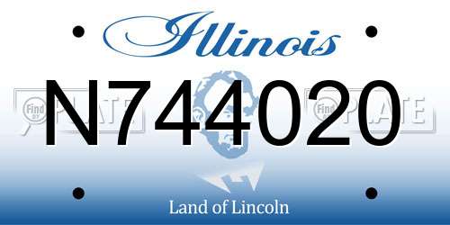 N744020 Illinois License Plate