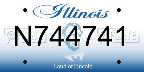 N744741 Illinois License Plate