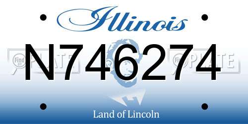 N746274 Illinois License Plate