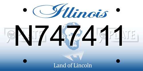 N747411 Illinois License Plate