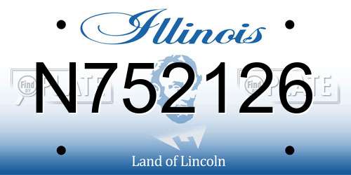 N752126 Illinois License Plate