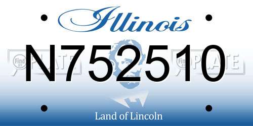 N752510 Illinois License Plate