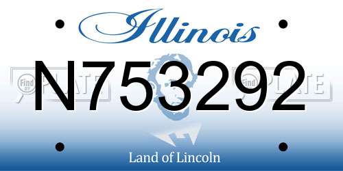 N753292 Illinois License Plate