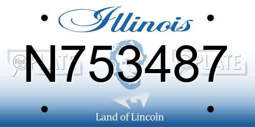N753487 Illinois License Plate