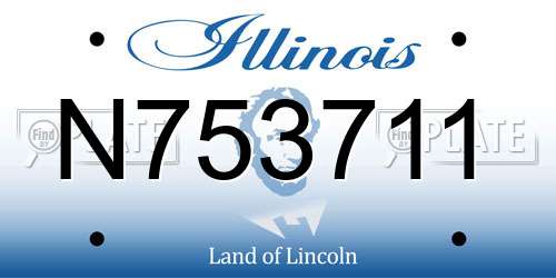 N753711 Illinois License Plate
