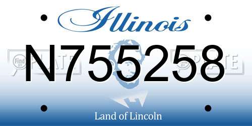N755258 Illinois License Plate