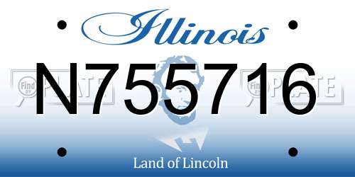 N755716 Illinois License Plate