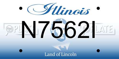 N7562I Illinois License Plate