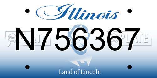 N756367 Illinois License Plate