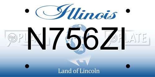 N756ZI Illinois License Plate