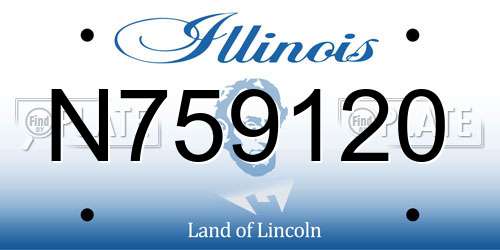 N759120 Illinois License Plate