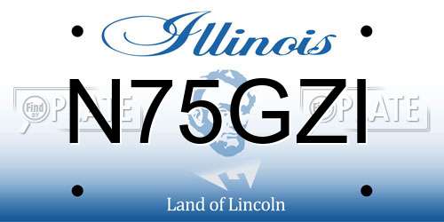 N75GZI Illinois License Plate
