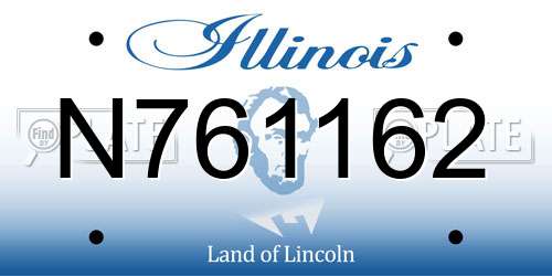 N761162 Illinois License Plate