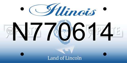 N770614 Illinois License Plate
