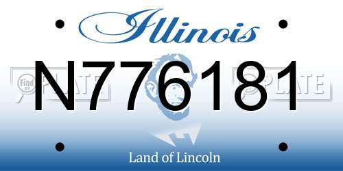 N776181 Illinois License Plate