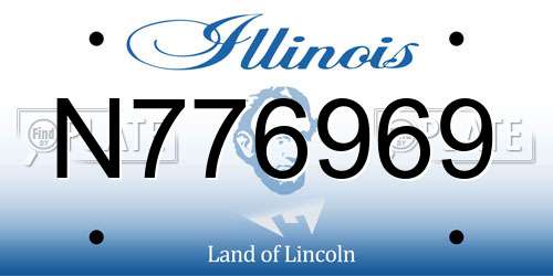 N776969 Illinois License Plate