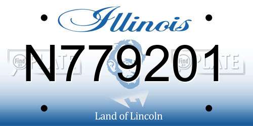 N779201 Illinois License Plate