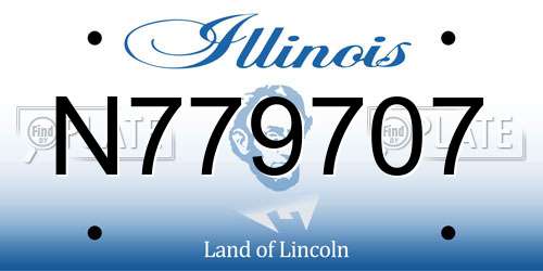 N779707 Illinois License Plate
