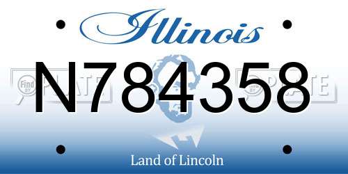 N784358 Illinois License Plate
